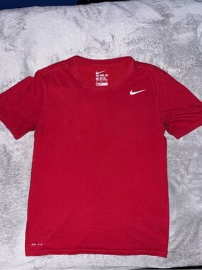 Mens Nike Dri-FIT Red Athletic Tee